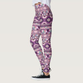 Leggings pour femmes violettes aztèques (Gauche)
