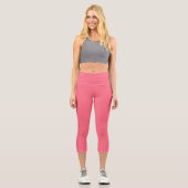 Leggings pour femmes Yoga Capri rose (Recto)