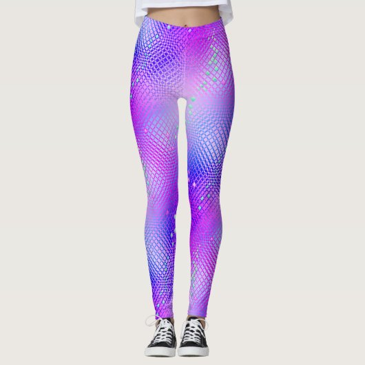 Leggings Pourpre Blacklight de freesia (Devant)