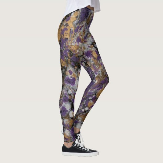 Leggings Pourpre et galaxie d'or (Droite)