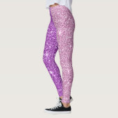 Leggings Pourpre+Le yoga rose d'Athleisure de parties (Gauche)