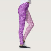 Leggings Pourpre+Le yoga rose d'Athleisure de parties (Droite)