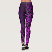 Leggings Pourpre linéaire d'explosion - guêtres (Dos)