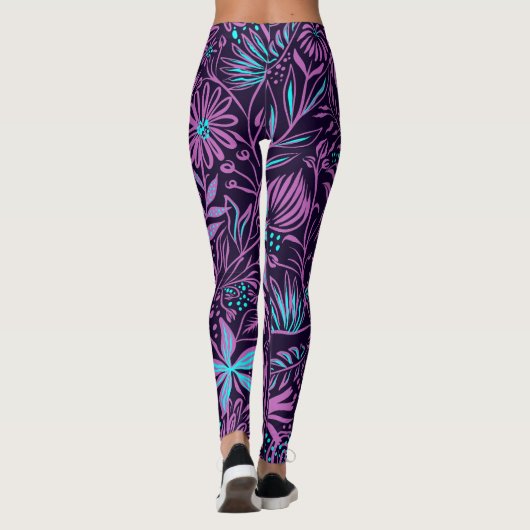 Leggings Pourpre tropicale (Dos)