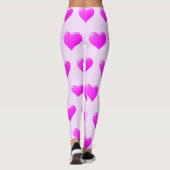 Leggings pourpres avec Coeurs - Choisir la couleur (Dos)