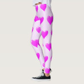 Leggings pourpres avec Coeurs - Choisir la couleur (Gauche)