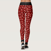 Leggings Poussée noire et blanche rouge guêtres d'un point (Dos)