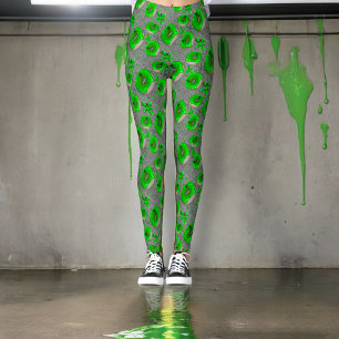 Leggings Poussins de zombie vert