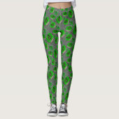Leggings Poussins de zombie vert (Devant)