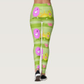Leggings Poussins mignons de Pâques au lever de soleil (Dos)
