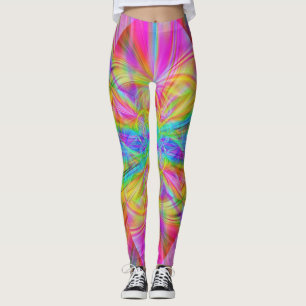 Leggings Poutres arc-en-ciel cristallines