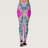 Leggings Pouvoir floral rétro Mandala psychédélique (Dos)