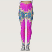Leggings Pouvoir floral rétro Mandala psychédélique (Devant)