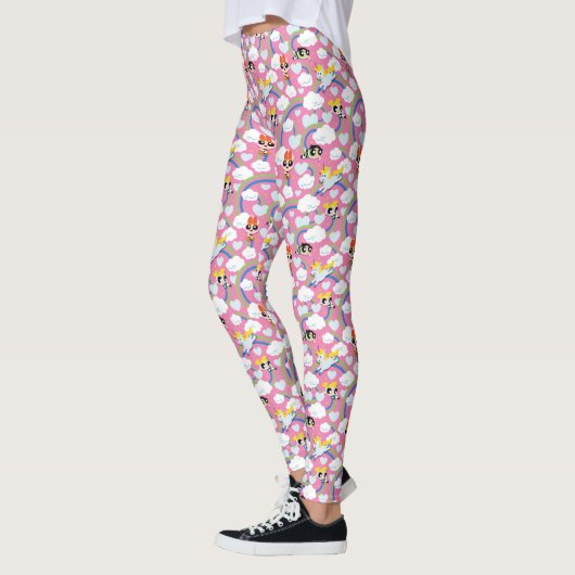 Leggings Powerpuff Girls & Donny Rainbow Motif (Gauche)