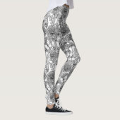 Leggings Pré Dandelion en noir et blanc (Droite)