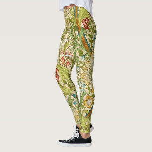 Leggings Pre-Raphaelite d'or de cru de lis de William