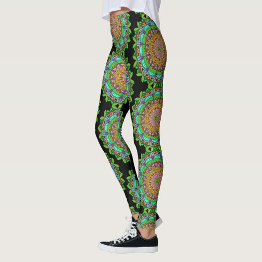 Leggings Préparé pour l'exercice ! Conception Mandala (Gauche)