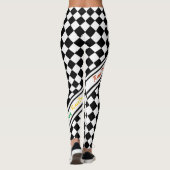 Leggings Préparez le blanc noir de emballage classique de (Dos)