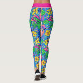 Leggings Préppy Tropical pickleballs avec flamingo (Dos)