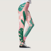 Leggings Presse botanique rose moderne vêtements actifs (Droite)