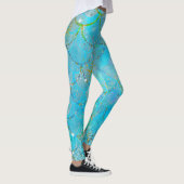 Leggings Pretty Iridescent Blue Shtoujours Mermaid Scales (Droite)