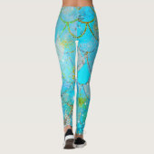 Leggings Pretty Iridescent Blue Shtoujours Mermaid Scales (Dos)
