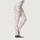 Leggings Pretty Lavender Purple Blush Pink Flowers (Droite)