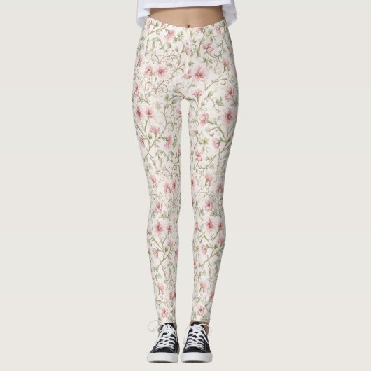 Leggings Pretty Pink Flowers (Devant)