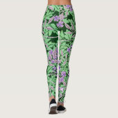 Leggings Pretty Purple Floral Pattern (Dos)