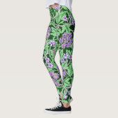 Leggings Pretty Purple Floral Pattern (Gauche)