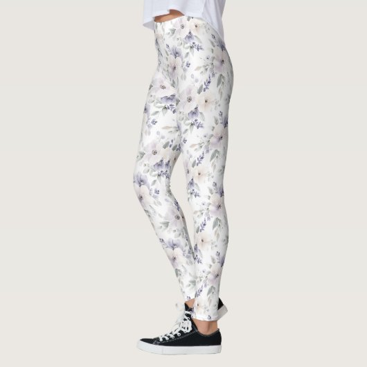 Leggings Pretty Purple Flowers   (Gauche)