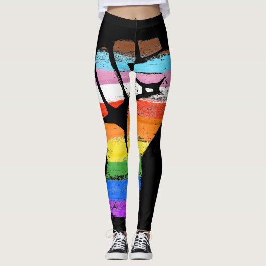 Leggings Pride du progrès inclusif (Devant)