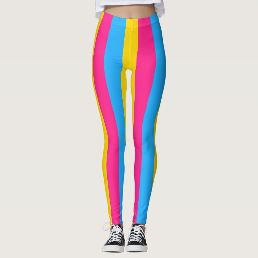 Leggings Pride transexuelle (drapeau panaché) (Devant)