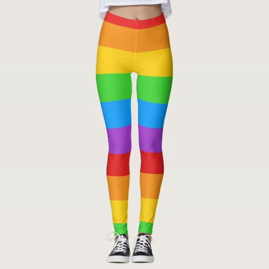 Leggings PrideFlex : drapeau arc-en-ciel (Devant)