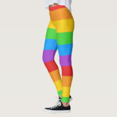 Leggings PrideFlex : drapeau arc-en-ciel (Gauche)