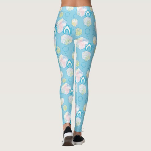 Leggings Princesse Mera Hexagonal Graphic d'Aquaman | Xebel (Dos)