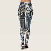 Leggings Princesse polynésienne Bleu Floral Tribal (Dos)