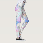 Leggings Princesse Unicorn rose et bleu nuit (Droite)