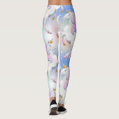 Leggings Princesse Unicorn rose et bleu nuit (Dos)