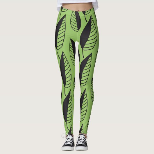 Leggings printemps feuille vert été (Devant)