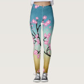 Leggings Printemps Fleur de cerise gaie (Devant)