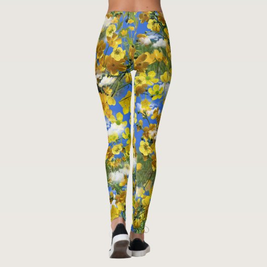 Leggings Printemps fleurs Butercup dans les nuages (Dos)