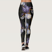 Leggings Printemps Irises : Broderie Art Renaissance (Dos)