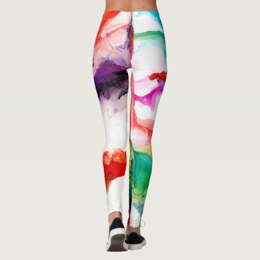 Leggings Prisme de bijoux - Aquarelle (Dos)