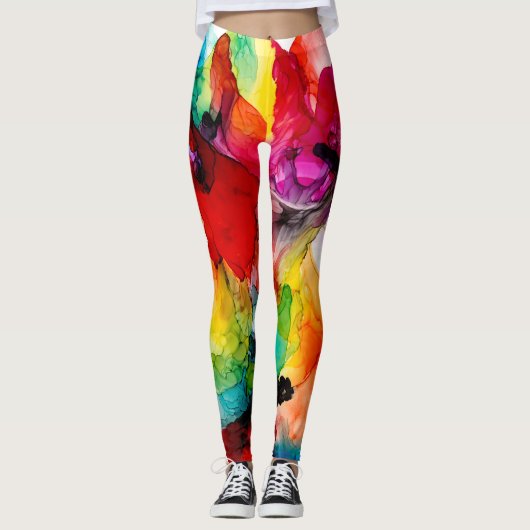 Leggings Prisme de bijoux - Aquarelle (Devant)