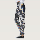 Leggings Prisme de ligne déformée Glitch (Gauche)