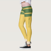 Leggings Professeurs de crayon d'école jaune personnalisés (Gauche)