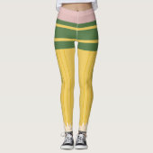 Leggings Professeurs de crayon d'école jaune personnalisés (Devant)