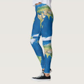 Leggings Projection de la carte du monde artistique (Gauche)