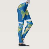 Leggings Projection de la carte du monde artistique (Droite)